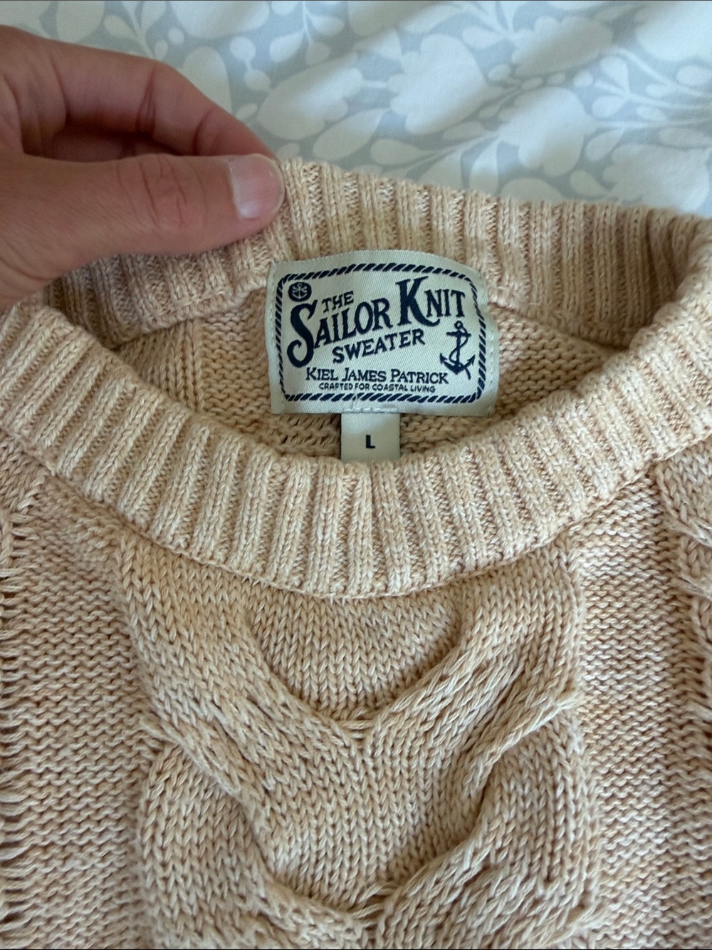 Kiel James Patrik sweater/L/tan cotton - Picture 3 of 5